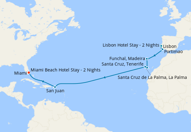 Cruise Itinerary Map