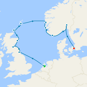 Northern Sea Tapestry from Amsterdam (Ijmuiden) to Copenhagen with Stays