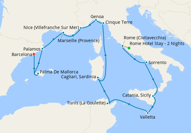 Cruise Itinerary Map