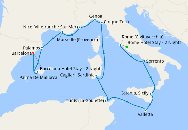 Cruise Itinerary Map
