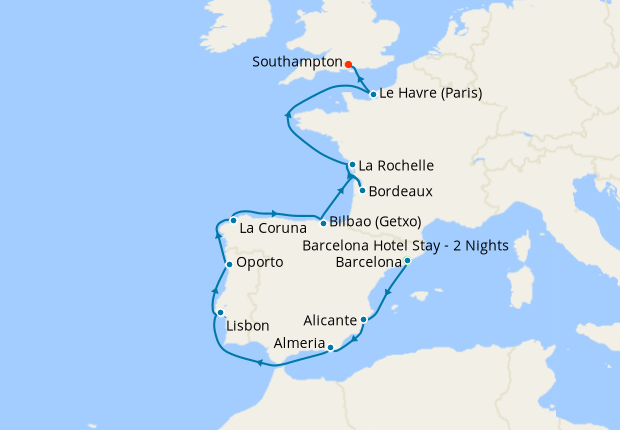 Cruise Itinerary Map