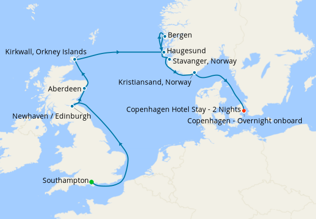 Cruise Itinerary Map