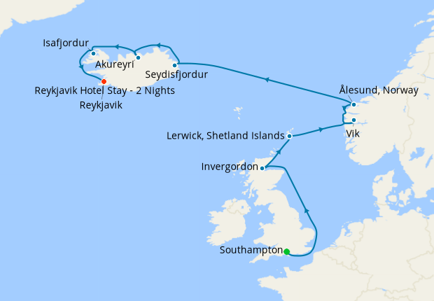 Cruise Itinerary Map