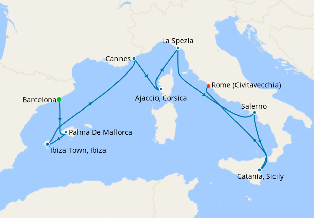 Cruise Itinerary Map