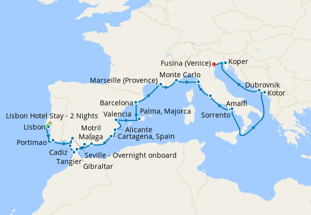 Cruise Itinerary Map