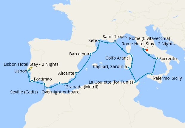 Cruise Itinerary Map