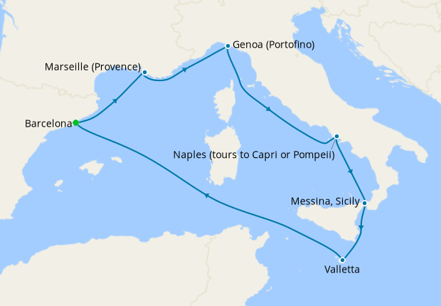 Cruise Itinerary Map