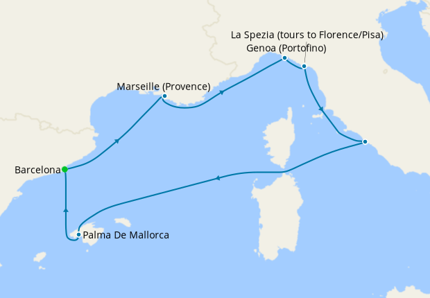 Cruise Itinerary Map