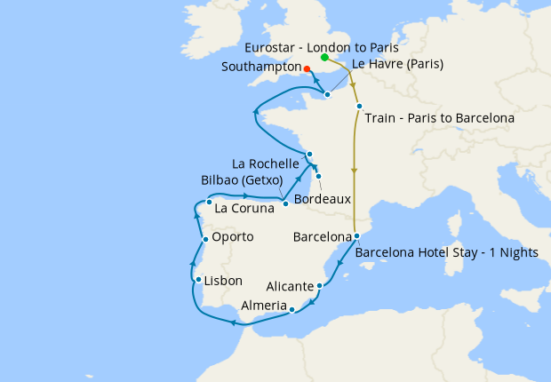 Cruise Itinerary Map