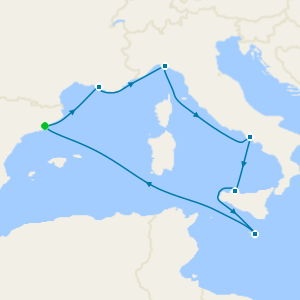 Spain, France, Italy & Malta from Barcelona