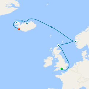 Norway & Iceland from Southampton to Reykjavik with Stay and Golden Circle & Blue Lagoon Experience