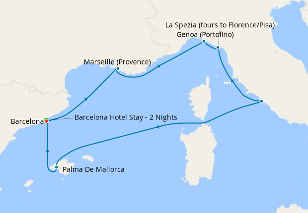 Cruise Itinerary Map