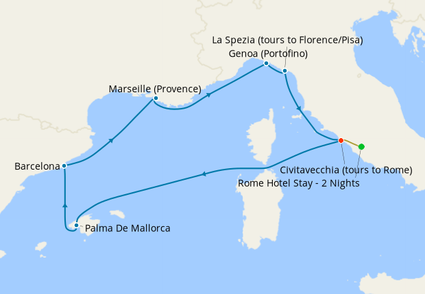 Cruise Itinerary Map