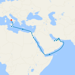 Grand Voyage from Dubai to Naples with Stays