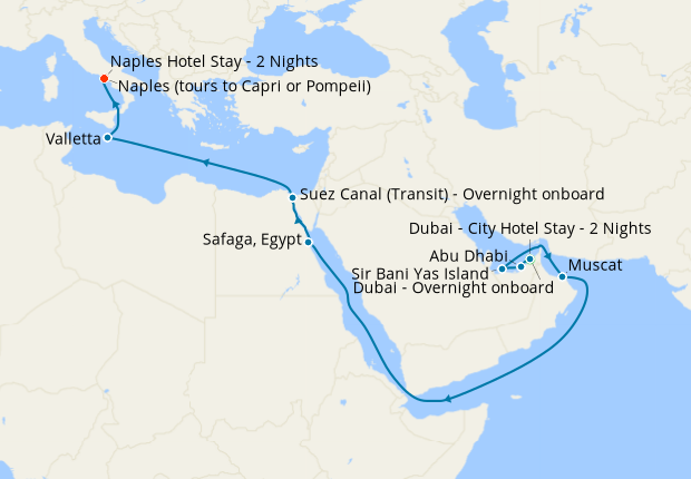 Cruise Itinerary Map