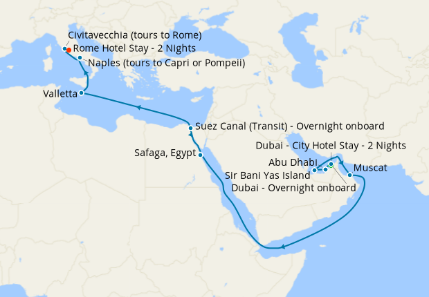 Cruise Itinerary Map