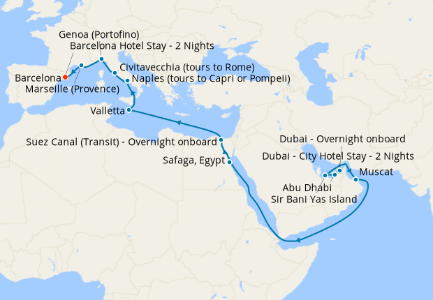 Cruise Itinerary Map