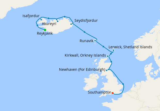 Cruise Itinerary Map