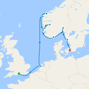 from London( Southampton) to Copenhagen