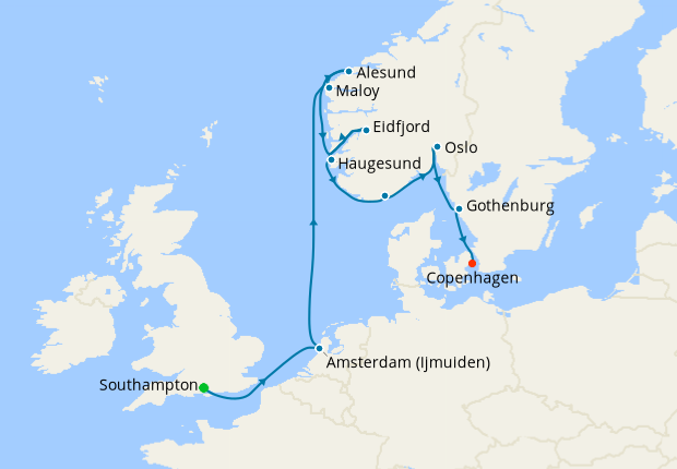 Cruise Itinerary Map