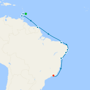 Brazilian Coastal Odyssey From Bridgetown to Rio De Janeiro