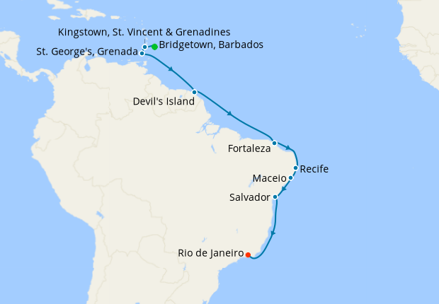 Cruise Itinerary Map