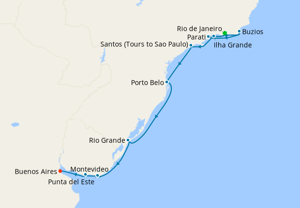 Cruise Itinerary Map