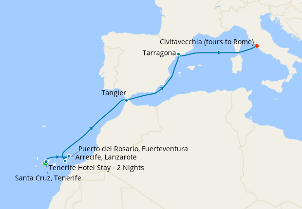 Cruise Itinerary Map