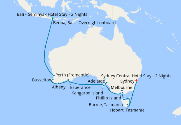 Cruise Itinerary Map