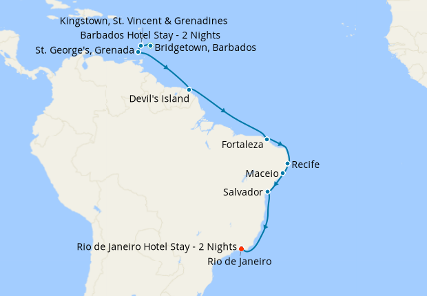 Cruise Itinerary Map