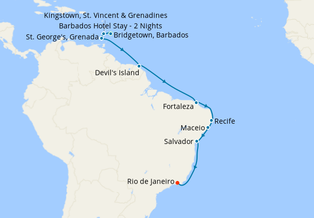 Cruise Itinerary Map