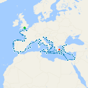 Grand Mediterranean Odyseey from Southampton with Athens Stay 