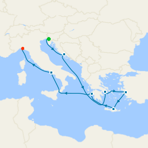 Italy, Croatia, Greece & Turkey from Trieste