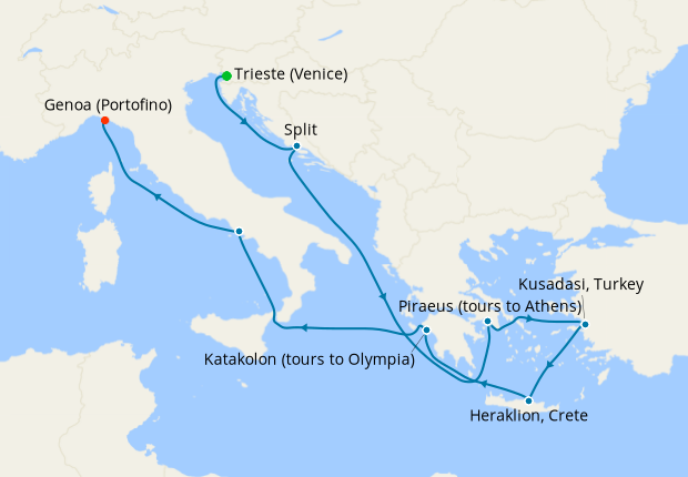 Cruise Itinerary Map