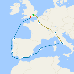 No-Fly Grand European Cruise to Southampton with Paris, Milan and Rome Stays