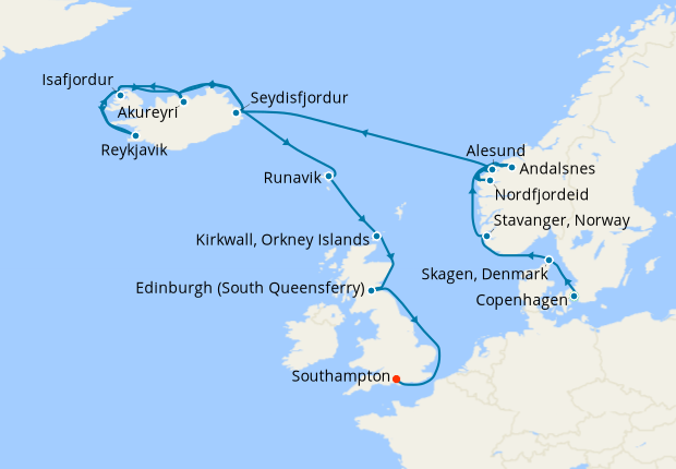 Cruise Itinerary Map