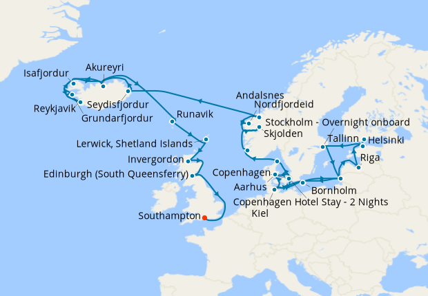Cruise Itinerary Map