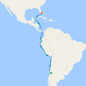 Panama Canal from Valparaiso to Miami with Stays 