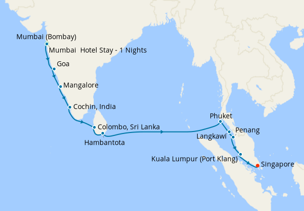Cruise Itinerary Map