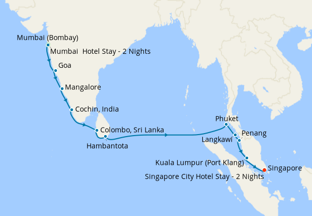 Cruise Itinerary Map