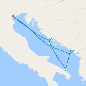 Italy, Montenegro & Croatia from Venice with Stay