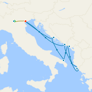 Lake Garda & Venice Stays with Italy, Croatia, Greece & Montenegro Cruise