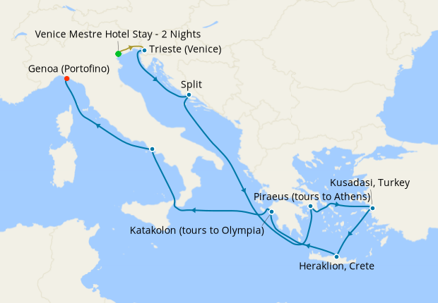 Cruise Itinerary Map