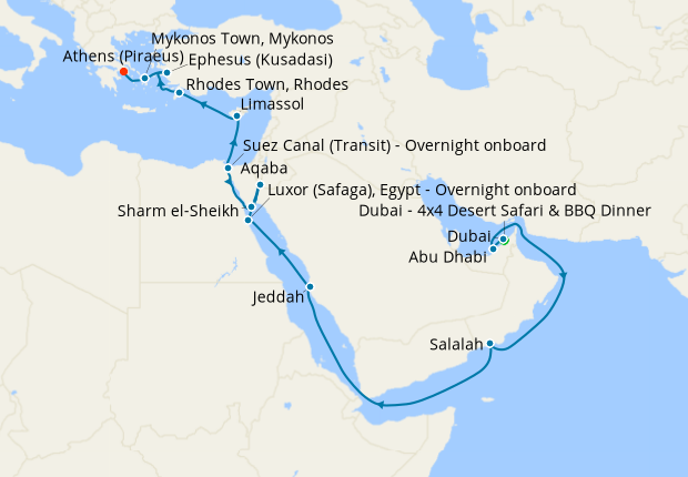 Cruise Itinerary Map