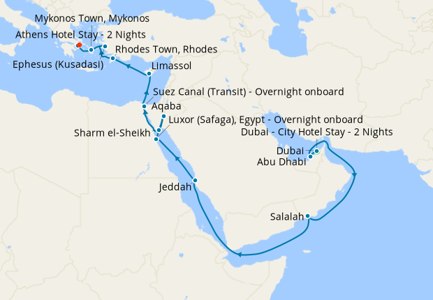 Cruise Itinerary Map