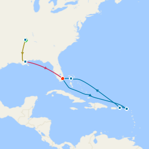 Music Cities of the Deep South with Tours & Eastern Caribbean and Perfect Day Cruise from Miami