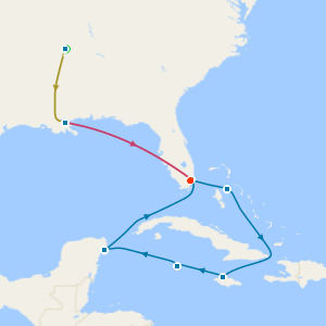 Music Cities of the Deep South with Tours & Western Caribbean Cruise from Miami