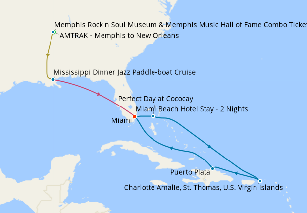 Cruise Itinerary Map