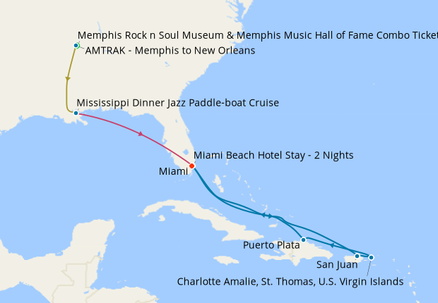 Cruise Itinerary Map