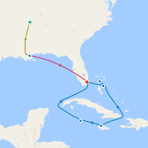 Music Cities of the Deep South with Tours & Western Caribbean Cruise from Miami